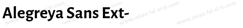 Alegreya Sans Ext字体转换